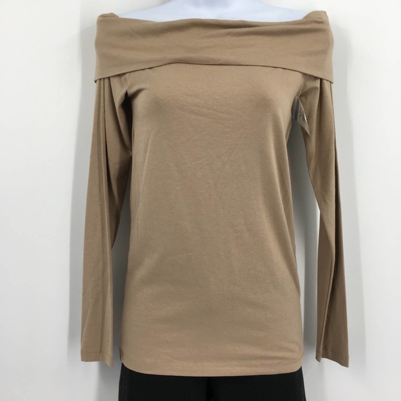 Vero Moda Panda Off The Shoulder Long Sleeve Top M Pullover Jersey Knit NWD - Picture 3 of 9